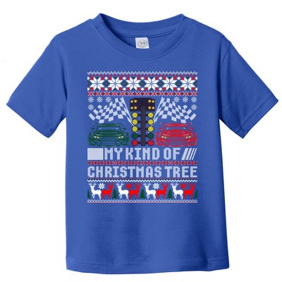 Drag Racing Christmas Tree Race Car Ugly Gift Toddler T-Shirt