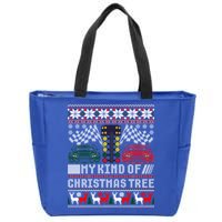 Drag Racing Christmas Tree Race Car Ugly Gift Zip Tote Bag