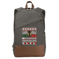 Drag Racing Christmas Tree Race Car Ugly Gift Cotton Canvas Backpack