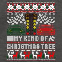 Drag Racing Christmas Tree Race Car Ugly Gift Vector Backpack