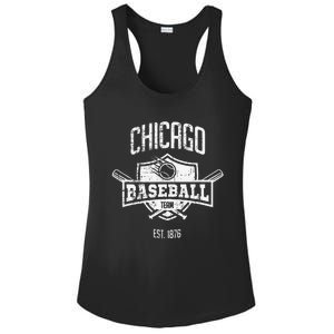 Distressed Retro Cub Look Fan Gift Party Tailgate Ladies PosiCharge Competitor Racerback Tank