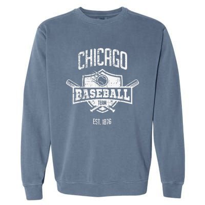 Distressed Retro Cub Look Fan Gift Party Tailgate Garment-Dyed Sweatshirt