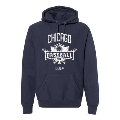 Distressed Retro Cub Look Fan Gift Party Tailgate Premium Hoodie