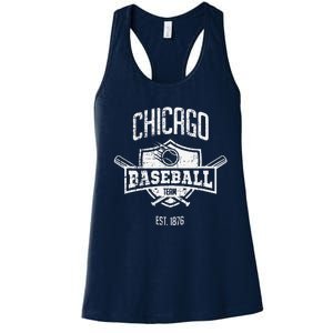 Distressed Retro Cub Look Fan Gift Party Tailgate Women's Racerback Tank