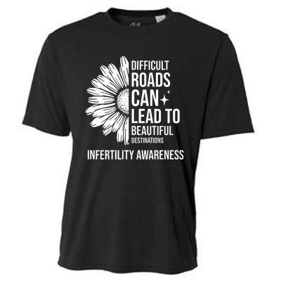 Difficult Roads Can Lead To Beautiful Destinations Infertility Awareness Cooling Performance Crew T-Shirt