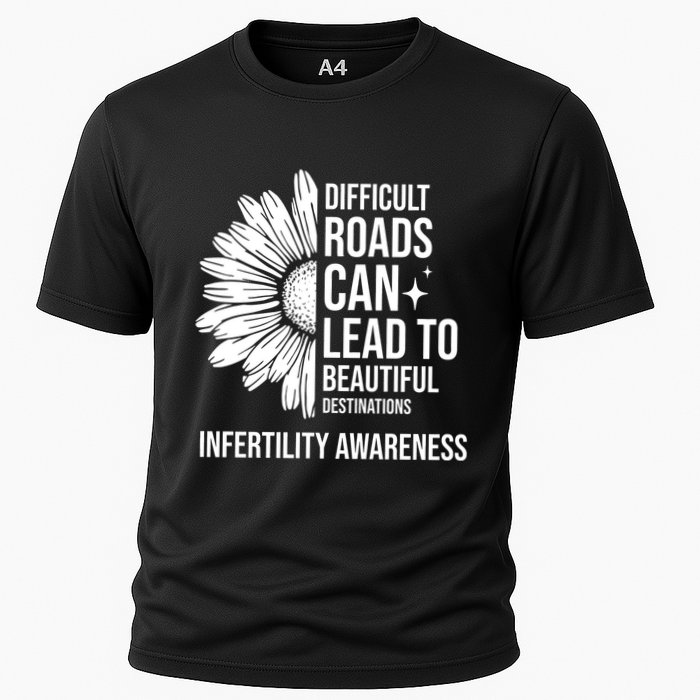 Difficult Roads Can Lead To Beautiful Destinations Infertility Awareness Cooling Performance Crew T-Shirt