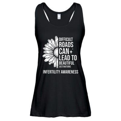 Difficult Roads Can Lead To Beautiful Destinations Infertility Awareness Ladies Essential Flowy Tank