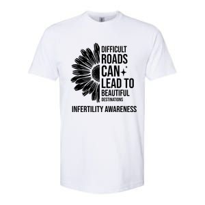 Difficult Roads Can Lead To Beautiful Destinations Infertility Awareness Softstyle CVC T-Shirt