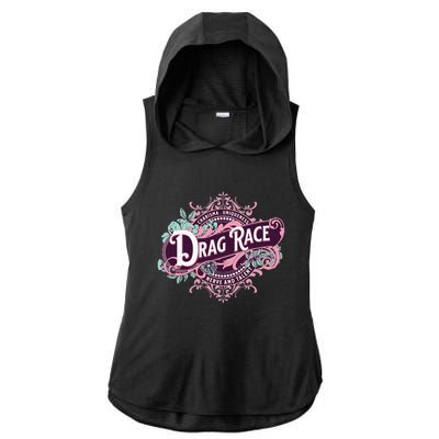 Drag Race Charisma Uniqueness Nerve And Talent Ladies PosiCharge Tri-Blend Wicking Draft Hoodie Tank