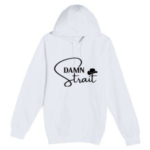 Damn Retro Cowboy Hats Western Country Music Premium Pullover Hoodie