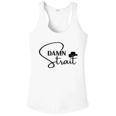 Damn Retro Cowboy Hats Western Country Music Ladies PosiCharge Competitor Racerback Tank