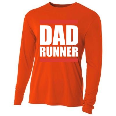 Dad Runner Cool Dad Sports Fitness Tee Father's Day Tee Gift Cooling Performance Long Sleeve Crew