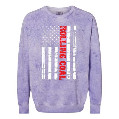 Diesel Rolling Coal Flag Gift Truck Turbo Brothers Colorblast Crewneck Sweatshirt