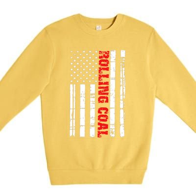 Diesel Rolling Coal Flag Gift Truck Turbo Brothers Premium Crewneck Sweatshirt