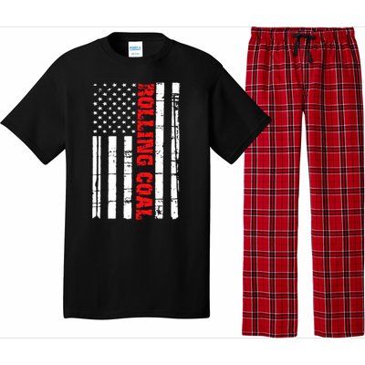 Diesel Rolling Coal Flag Gift Truck Turbo Brothers Pajama Set