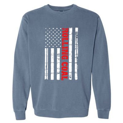 Diesel Rolling Coal Flag Gift Truck Turbo Brothers Garment-Dyed Sweatshirt