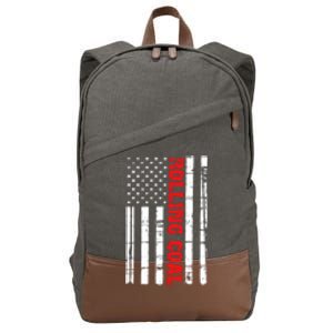 Diesel Rolling Coal Flag Gift Truck Turbo Brothers Cotton Canvas Backpack