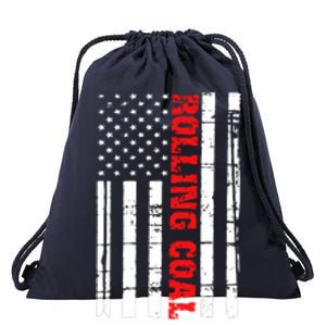 Diesel Rolling Coal Flag Gift Truck Turbo Brothers Drawstring Bag