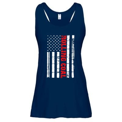 Diesel Rolling Coal Flag Gift Truck Turbo Brothers Ladies Essential Flowy Tank