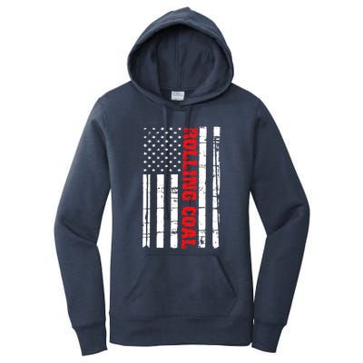 Diesel Rolling Coal Flag Gift Truck Turbo Brothers Women's Pullover Hoodie