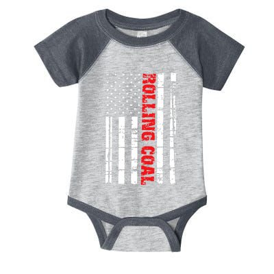 Diesel Rolling Coal Flag Gift Truck Turbo Brothers Infant Baby Jersey Bodysuit