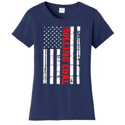 Diesel Rolling Coal Flag Gift Truck Turbo Brothers Women's T-Shirt