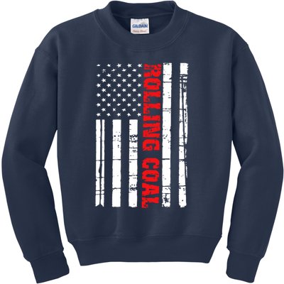 Diesel Rolling Coal Flag Gift Truck Turbo Brothers Kids Sweatshirt