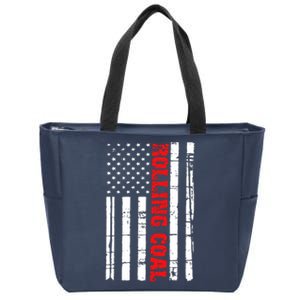 Diesel Rolling Coal Flag Gift Truck Turbo Brothers Zip Tote Bag