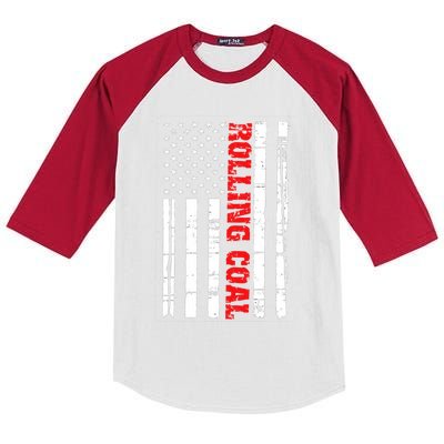 Diesel Rolling Coal Flag Gift Truck Turbo Brothers Kids Colorblock Raglan Jersey