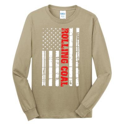 Diesel Rolling Coal Flag Gift Truck Turbo Brothers Tall Long Sleeve T-Shirt