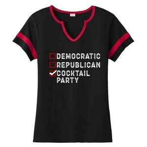 Democratic Republican Cocktail Cool Gift Ladies Halftime Notch Neck Tee