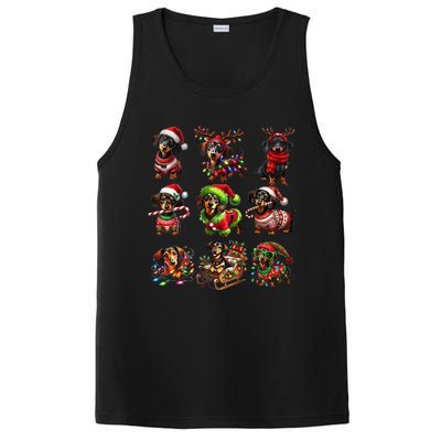 Dachshund Reindeer Christmas Doxie Dog Lover Xmas Holiday PosiCharge Competitor Tank