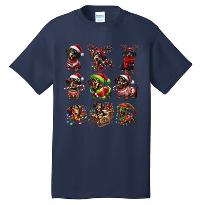 Dachshund Reindeer Christmas Doxie Dog Lover Xmas Holiday Tall T-Shirt