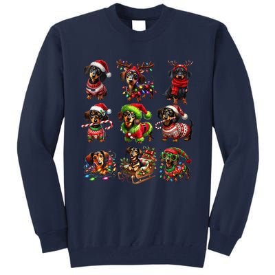 Dachshund Reindeer Christmas Doxie Dog Lover Xmas Holiday Tall Sweatshirt