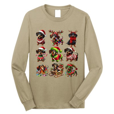 Dachshund Reindeer Christmas Doxie Dog Lover Xmas Holiday Long Sleeve Shirt