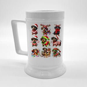 Dachshund Reindeer Christmas Doxie Dog Lover Xmas Holiday Beer Stein