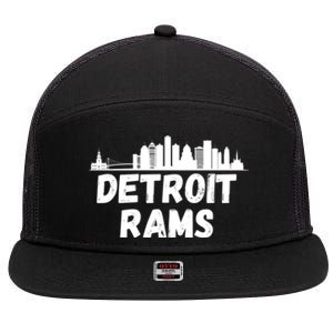 Detroit Rams City View 7 Panel Mesh Trucker Snapback Hat