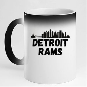 Detroit Rams City View 11oz Black Color Changing Mug