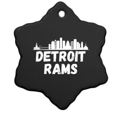 Detroit Rams City View Ceramic Star Ornament