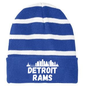 Detroit Rams City View Striped Beanie with Solid Band