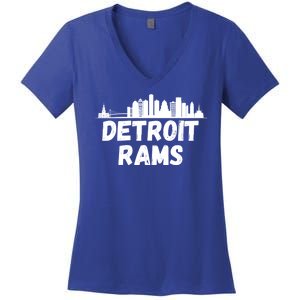 Detroit Rams City View Women's V-Neck T-Shirt