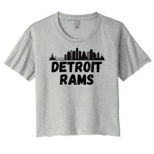 Detroit Rams City View Women's Crop Top Tee