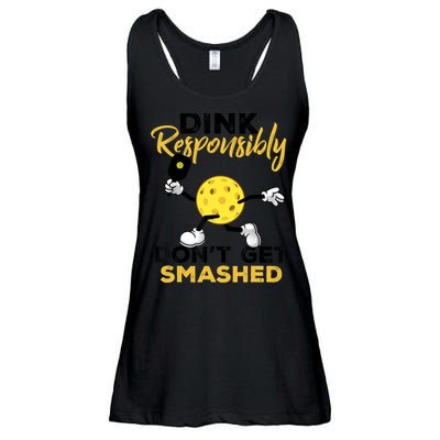 Dink Responsibly Don't Get Smashed Funny Pickleball Player Ladies Essential Flowy Tank