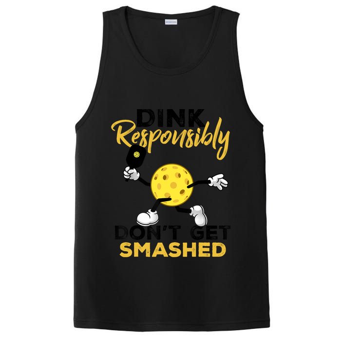 Dink Responsibly Don't Get Smashed Funny Pickleball Player PosiCharge Competitor Tank