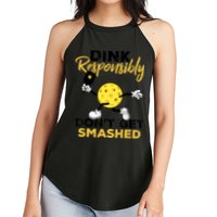 Dink Responsibly Don't Get Smashed Funny Pickleball Player Women's Perfect Tri Rocker Tank