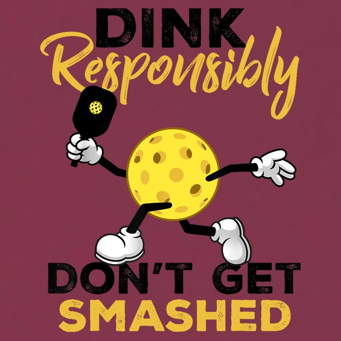 Dink Responsibly Don't Get Smashed Funny Pickleball Player 16oz Travel Tumbler