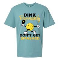Dink Responsibly Don't Get Smashed Funny Pickleball Player Sueded Cloud Jersey T-Shirt