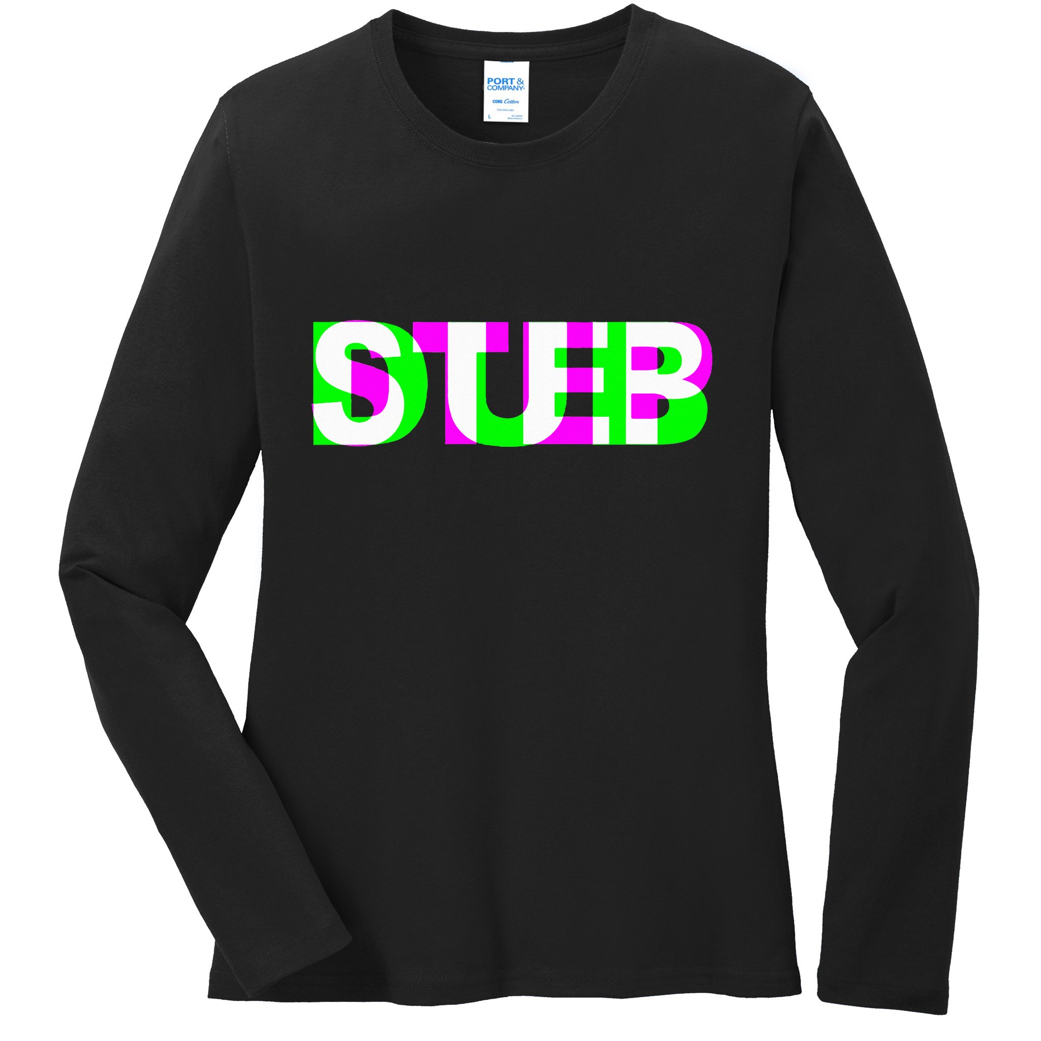Dubstep Raver Dj Party Ladies Long Sleeve Shirt