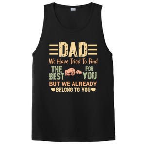 Distressed Retro Dad From Son Daughter Wife For Father's Great Gift PosiCharge Competitor Tank