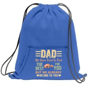 Distressed Retro Dad From Son Daughter Wife For Father's Great Gift Sweatshirt Cinch Pack Bag